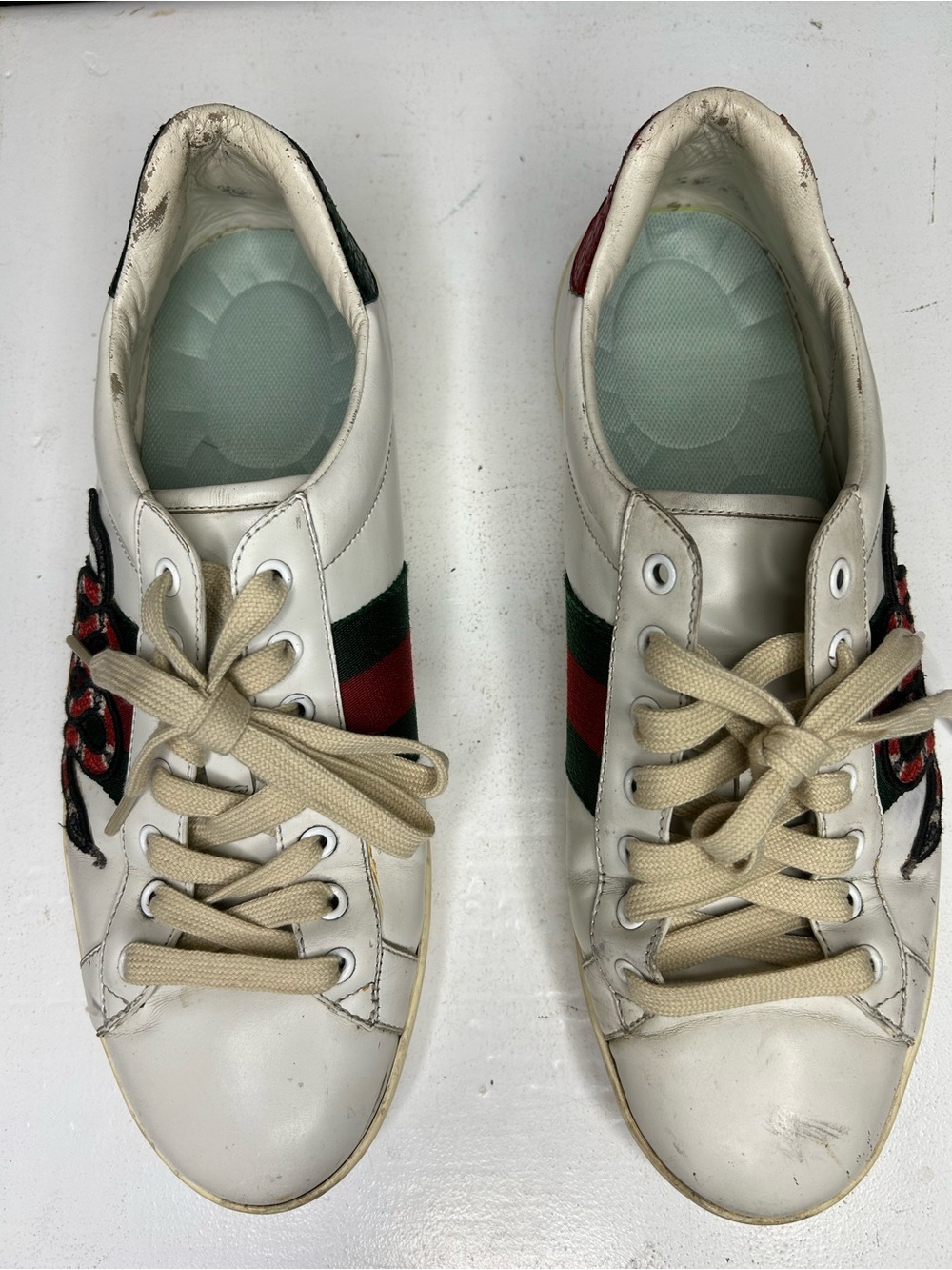 Gucci Ace Sneaker Embroidered Snake Size 9.5G / 10 US Mens - Picture 2 of 9